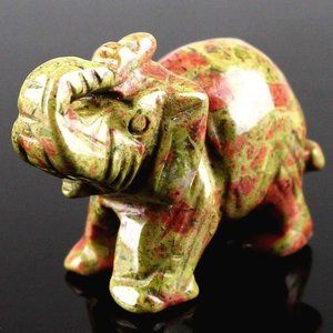 Elephant Gemstone Statue Collectible Figurine. 1.5